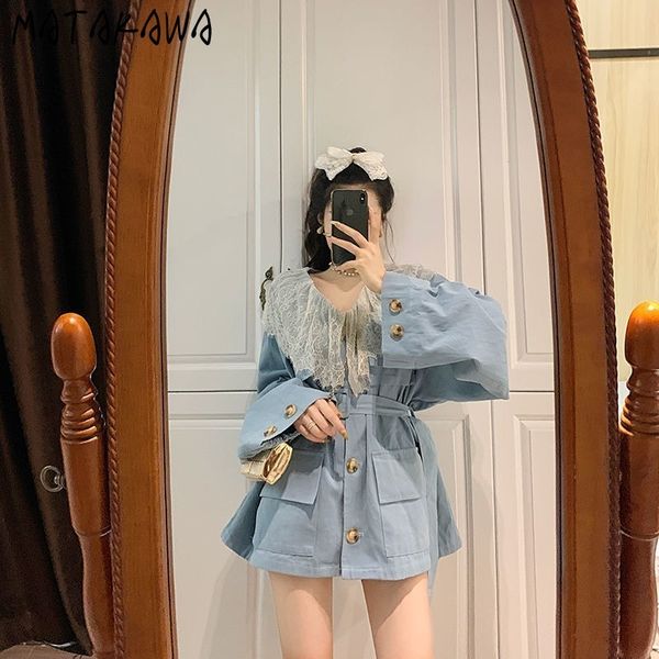 matakawa denim jacket loose korean style bf retro hong kong women's coat street jacket lace splicing woman jacket 210513, Black;brown
matakawa denim jacket loose korean style bf retro hong kong women's coat street jacket lace splicing woman jacket 210513, Black;brown