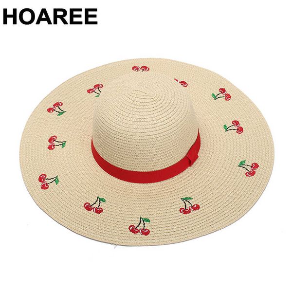 hoaree sun hats for women cherry embroidery sombrero st hats female wide brim high quallity vintage vacation summer beach cap x0707, Blue;gray
hoaree sun hats for women cherry embroidery sombrero st hats female wide brim high quallity vintage vacation summer beach cap x0707, Blue;gray
