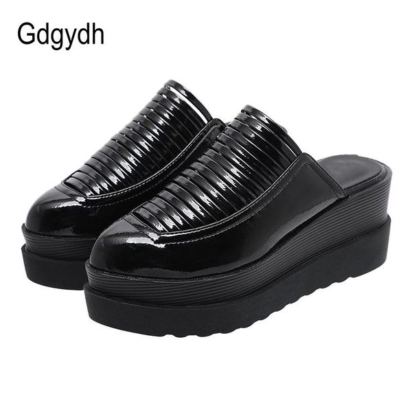 dress shoes gdgydh fashion mules women platform heels wedges for pumps spring patent leather loafers slip-on high quality, Black
dress shoes gdgydh fashion mules women platform heels wedges for pumps spring patent leather loafers slip-on high quality, Black