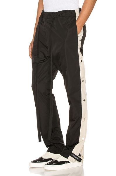 essential brand mens womens pants fog season 6 fashion casual high street side white striped ribbon buckle velcro nylon trousers, Black
essential brand mens womens pants fog season 6 fashion casual high street side white striped ribbon buckle velcro nylon trousers, Black