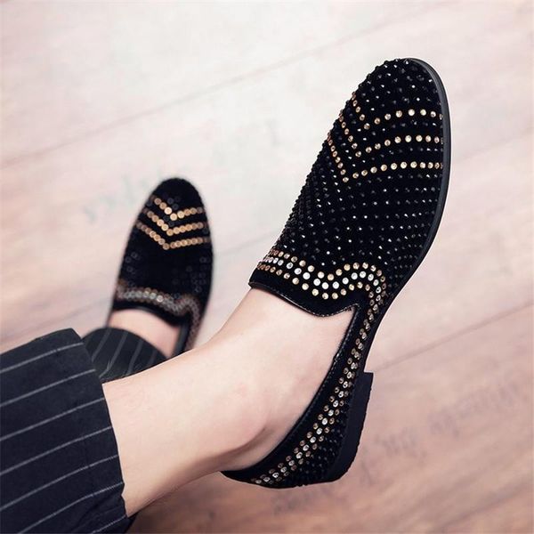 fashion round toe suede personality rhinestone shoes men luxury designer gentleman wedding prom shallow mouth formal footwear dress, Black
fashion round toe suede personality rhinestone shoes men luxury designer gentleman wedding prom shallow mouth formal footwear dress, Black