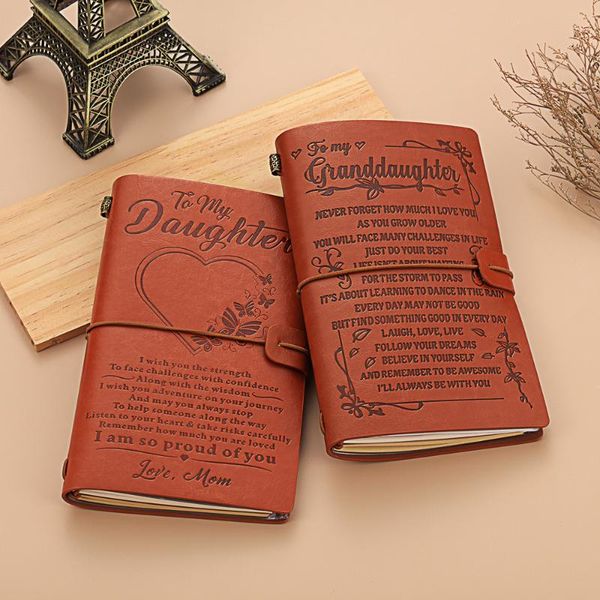 notepads a6 to my granddaughter vintage engraved leather journal notebook travel diary gift craft office stationary writing pad, Purple;pink
notepads a6 to my granddaughter vintage engraved leather journal notebook travel diary gift craft office stationary writing pad, Purple;pink