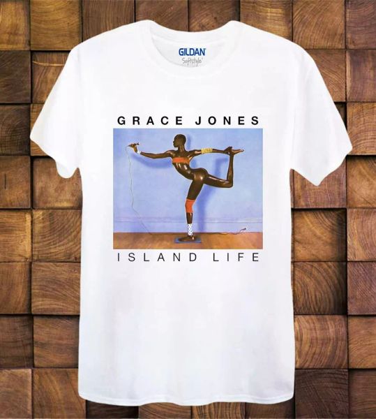 grace jones music t shirt pop funk music gift retro ladies / tee 201, White;black
