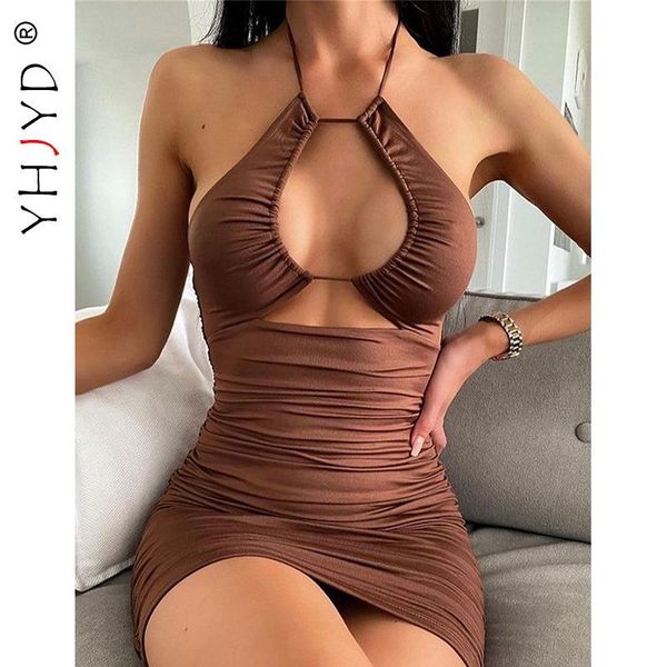 casual dresses yhjyd cutout halter backless bodycon for women party night clubwear ruched bandage mini dress brown, Black;gray
casual dresses yhjyd cutout halter backless bodycon for women party night clubwear ruched bandage mini dress brown, Black;gray