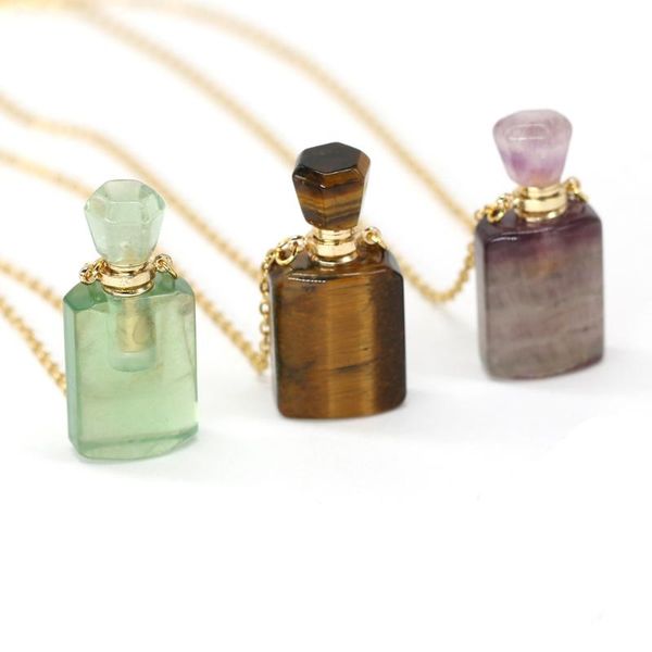 pendant necklaces natural perfume bottle necklace rectangle agates stone for jewelry gift 15x35mm length 60+5cm, Silver
pendant necklaces natural perfume bottle necklace rectangle agates stone for jewelry gift 15x35mm length 60+5cm, Silver