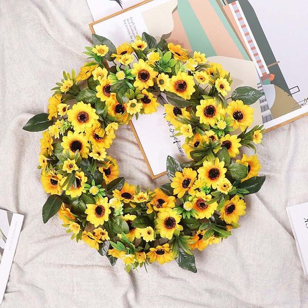 creative wreaths artificial yellow sunflower wreath decorative for home front door wall pendant wedding decoration decor flowers
creative wreaths artificial yellow sunflower wreath decorative for home front door wall pendant wedding decoration decor flowers