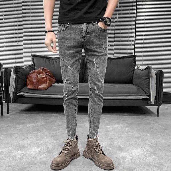 jeans 2021 simple spring ankle thin casual length torn dark gray streetwear pantalon homme hip hop 34-28 gcoj, Blue
jeans 2021 simple spring ankle thin casual length torn dark gray streetwear pantalon homme hip hop 34-28 gcoj, Blue