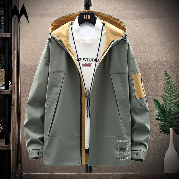 men's jackets autumn fashion printed jacket 2021 korean trend contrast color cargo men casual hooded coat streetwear, Black;brown
men's jackets autumn fashion printed jacket 2021 korean trend contrast color cargo men casual hooded coat streetwear, Black;brown