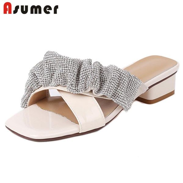 slippers asumer 2021 big size 43 low heel casual shoes women slipper genuine leather crystal summer, Black
slippers asumer 2021 big size 43 low heel casual shoes women slipper genuine leather crystal summer, Black