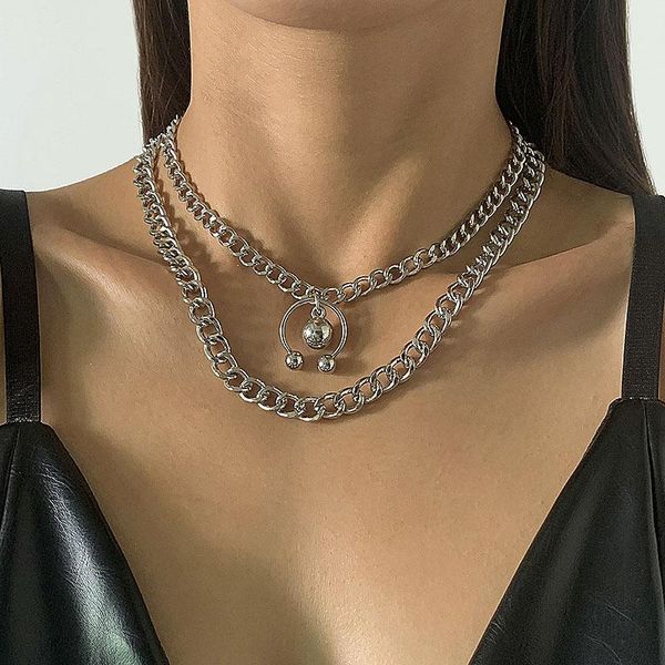 chokers punk grunge thick chain copper balls pendant necklaces women double layers geometric choker necklace colar jewelry party gift, Golden;silver
chokers punk grunge thick chain copper balls pendant necklaces women double layers geometric choker necklace colar jewelry party gift, Golden;silver