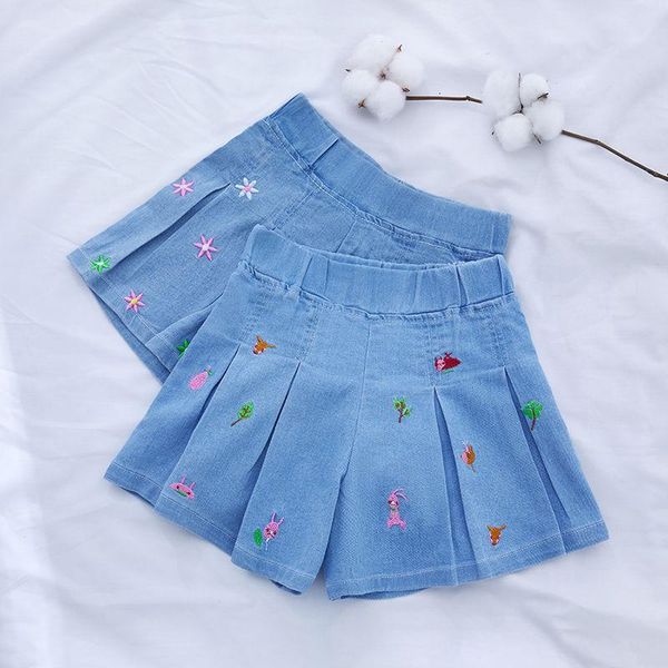 jeans summer girls cotton denim shorts print divided skirts ruffle pants kids clothes children teenager flowers embroidery short, Blue
jeans summer girls cotton denim shorts print divided skirts ruffle pants kids clothes children teenager flowers embroidery short, Blue