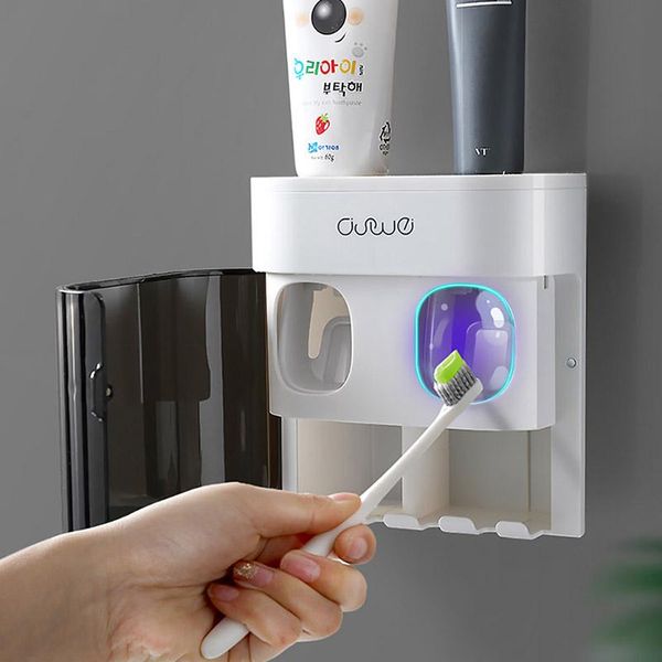 toothbrush holders automatic toothpaste dispener squeezer self-adhesive dustproof holder with magnetic cover bathroom accessories
toothbrush holders automatic toothpaste dispener squeezer self-adhesive dustproof holder with magnetic cover bathroom accessories