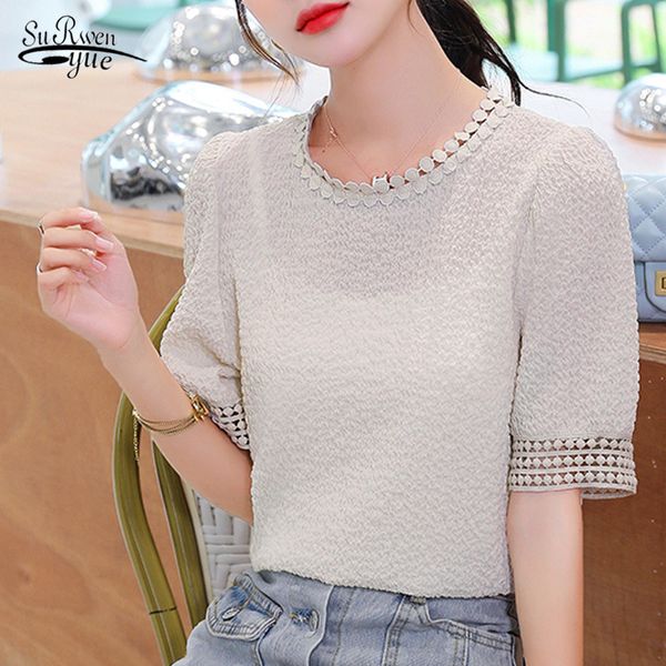 casual o neck plus size women blouse summer short sleeve chiffon shirt pleated apricot purple blusas 10205 210521, White
casual o neck plus size women blouse summer short sleeve chiffon shirt pleated apricot purple blusas 10205 210521, White