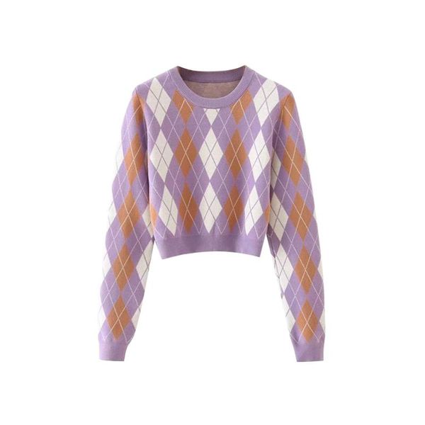 women's sweaters women long sleeve knitwear autumn winter pullovers ladies contrast color diamond plaid round collar short sweater knit, White;black
women's sweaters women long sleeve knitwear autumn winter pullovers ladies contrast color diamond plaid round collar short sweater knit, White;black