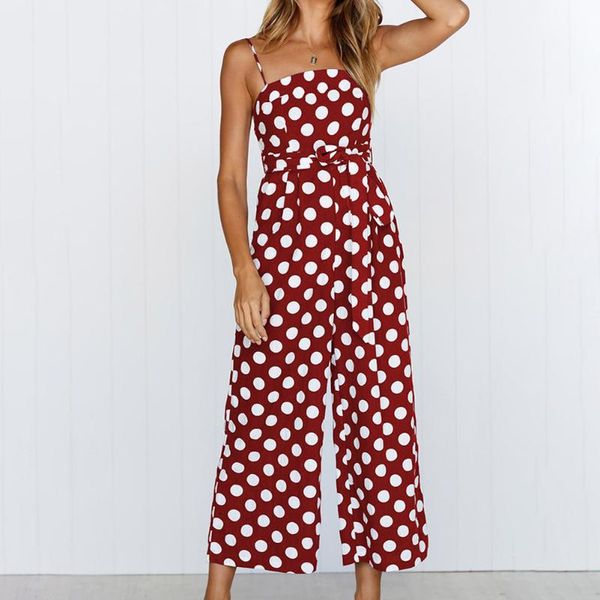 women's jumpsuits & rompers womens strappy holiday playsuit ladies jumpsuit beach dot printed wide leg for summer -mx8, Black;white
women's jumpsuits & rompers womens strappy holiday playsuit ladies jumpsuit beach dot printed wide leg for summer -mx8, Black;white