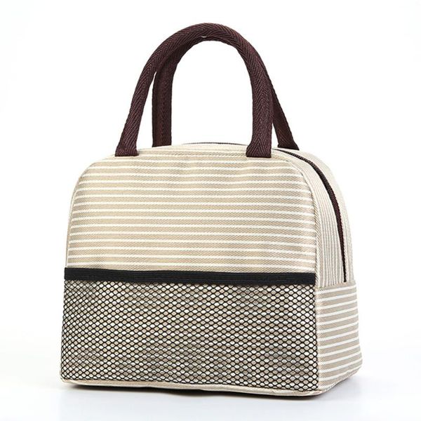waterproof portable striped mesh lunch bag thermal insulated bento case tote snacks fruit dinner storage container handbag organizer, Blue;pink
waterproof portable striped mesh lunch bag thermal insulated bento case tote snacks fruit dinner storage container handbag organizer, Blue;pink