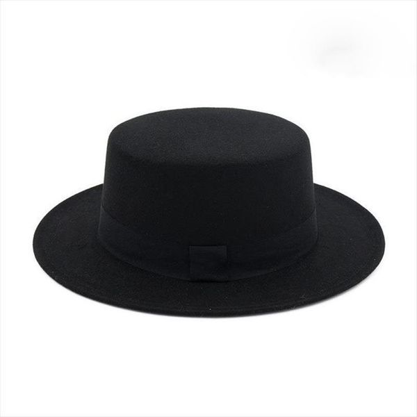 brand wool boater flat hat for womens felt wide brim fedora laday prok pie chapeu de feltro bowler gambler, Blue;gray
brand wool boater flat hat for womens felt wide brim fedora laday prok pie chapeu de feltro bowler gambler, Blue;gray