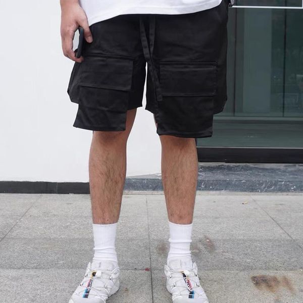 men's shorts high street pockets tooling more leisure ribbon draw string logo loose five sports, White;black
men's shorts high street pockets tooling more leisure ribbon draw string logo loose five sports, White;black