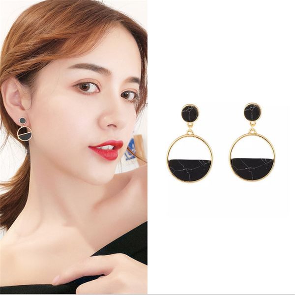 handmade fashion simple geometric circular stud earrings black white marble long earring round design punk ear jewelry brincos, Golden;silver
handmade fashion simple geometric circular stud earrings black white marble long earring round design punk ear jewelry brincos, Golden;silver