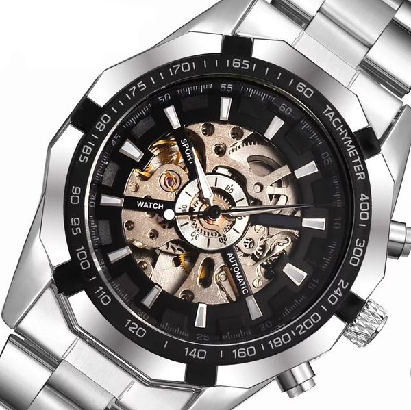 men's fashion waterproof luminous hollow tourbillon steel watch band automatic mechanical, Slivery;brown
men's fashion waterproof luminous hollow tourbillon steel watch band automatic mechanical, Slivery;brown