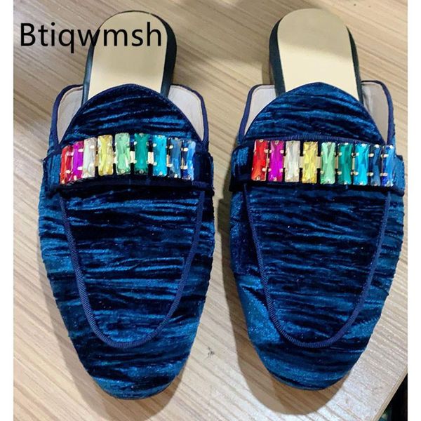 dress shoes luxury velvet slippers men round toe blue rhinestone diamond flat man fashion summer sandals male, Black
dress shoes luxury velvet slippers men round toe blue rhinestone diamond flat man fashion summer sandals male, Black