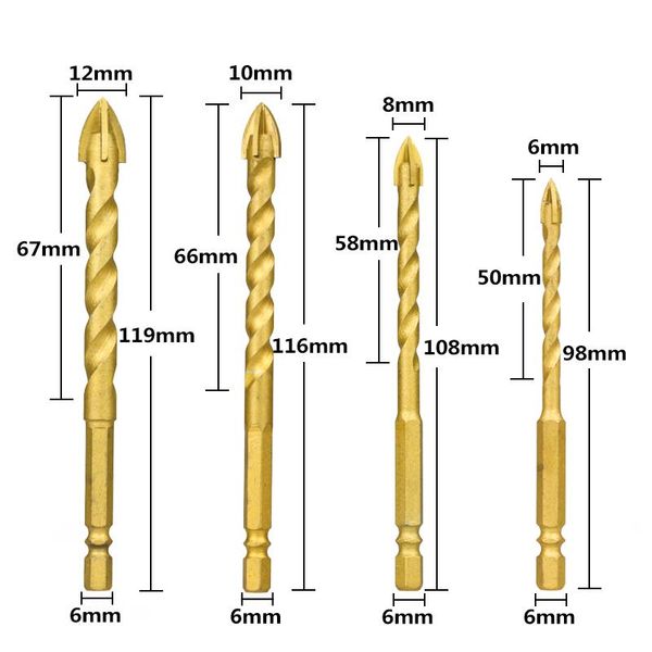 professional drill bits hex shank glass bit 6/8/10/12mm spiral flute hole cutter for tile cross spear head drilling tools
professional drill bits hex shank glass bit 6/8/10/12mm spiral flute hole cutter for tile cross spear head drilling tools