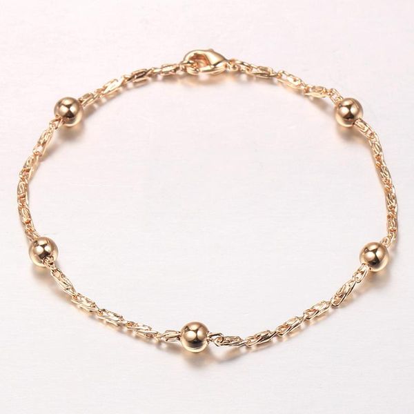 link, chain women basic 585 rose gold color ball beaded bracelet filled satellite link fashion jewelry birthday gift 20cm cb66, Black
link, chain women basic 585 rose gold color ball beaded bracelet filled satellite link fashion jewelry birthday gift 20cm cb66, Black