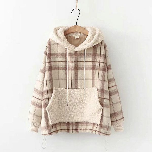 japan style literature art retro plaid lamb wool cotton sweatshirts fashion loose women hoodie femme harajuku patchwork pullover1, Black
japan style literature art retro plaid lamb wool cotton sweatshirts fashion loose women hoodie femme harajuku patchwork pullover1, Black