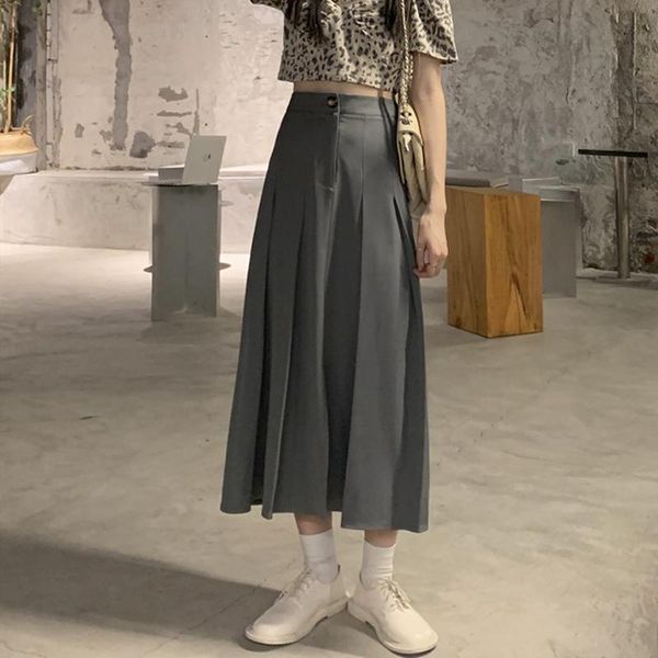 skirts pleated skirt summer design sense high waist slimming female mid-length all-match a-line long, Black
skirts pleated skirt summer design sense high waist slimming female mid-length all-match a-line long, Black