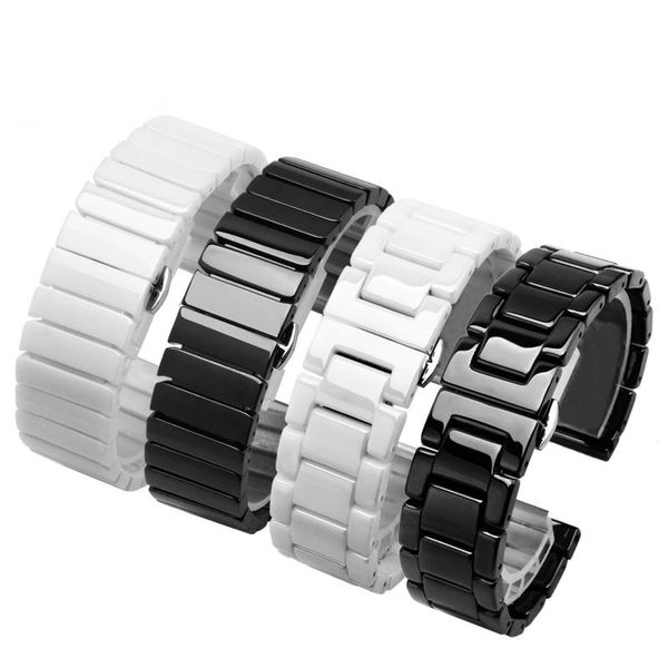 watch bands pearl ceramic watchband black and white bracelet with butterfly buckle adaptation men women accessories, Black;brown
watch bands pearl ceramic watchband black and white bracelet with butterfly buckle adaptation men women accessories, Black;brown