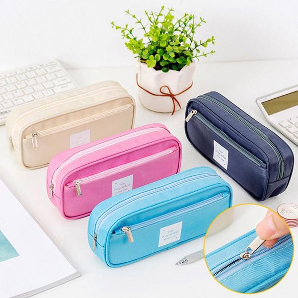 multifunction nylon pencil bag double layer large capacity waterproof case students office stationery pen pouch zip bags
multifunction nylon pencil bag double layer large capacity waterproof case students office stationery pen pouch zip bags