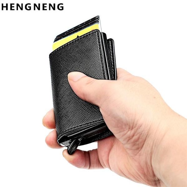 card holders rfid auto case aluminum holder wallet men women metal aluminium bag leather bank cardholder, Brown;gray
card holders rfid auto case aluminum holder wallet men women metal aluminium bag leather bank cardholder, Brown;gray