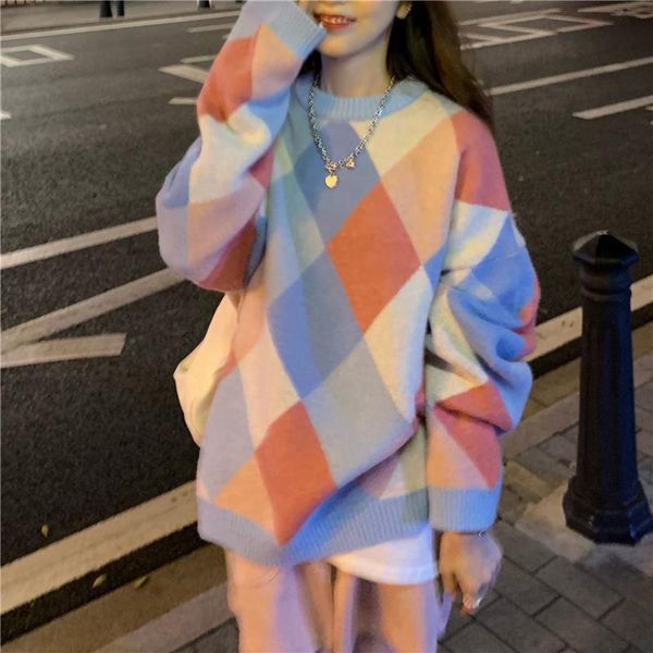 women's sweaters 2021 autumn girl sweet pink o-neck sweater women knitting thin pullover long sleeves casual loose, White;black
women's sweaters 2021 autumn girl sweet pink o-neck sweater women knitting thin pullover long sleeves casual loose, White;black