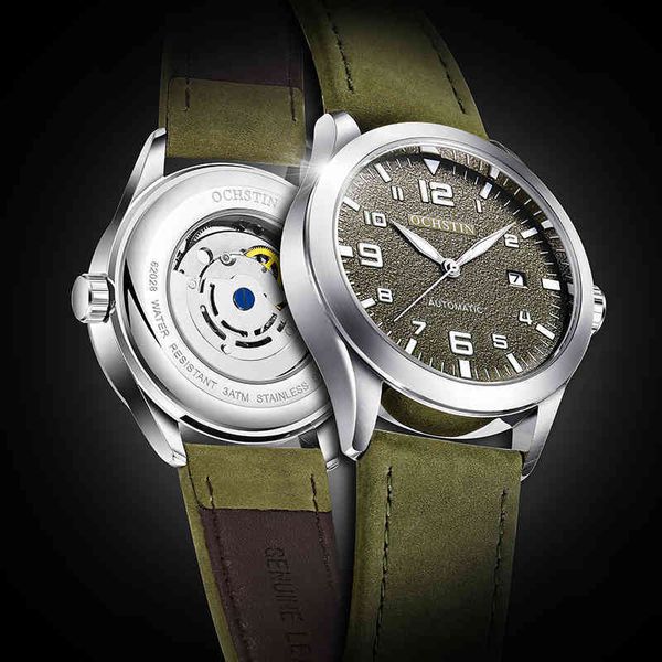 men ochstin automatic mechanical watches leather band calendar mechanical fashion male clock reloj hombre, Slivery;brown
men ochstin automatic mechanical watches leather band calendar mechanical fashion male clock reloj hombre, Slivery;brown