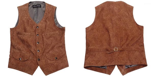 men's leather & faux restoring ancient ways of carve patterns or designs on woodwork suede goat (super portable soft) first layer vest, Black
men's leather & faux restoring ancient ways of carve patterns or designs on woodwork suede goat (super portable soft) first layer vest, Black