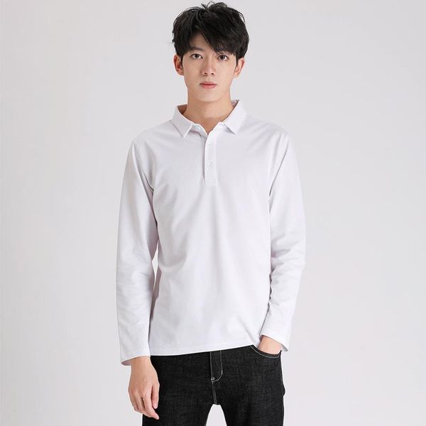 men's polos men long sleeve shirt boys spring slim fit button up casual social dress tees mens plus size white shirts 3xl, White;black
men's polos men long sleeve shirt boys spring slim fit button up casual social dress tees mens plus size white shirts 3xl, White;black