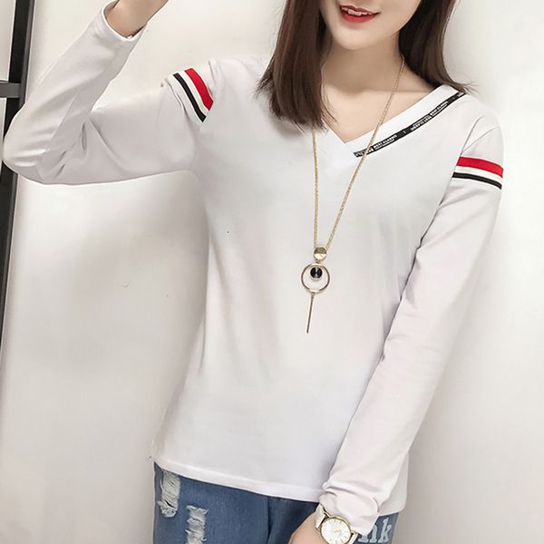 women's knits & tees shintimes autumn v-neck pullover sweatshirt oversize hoodies women pullovers striped plus size long sleeve cotton, White
women's knits & tees shintimes autumn v-neck pullover sweatshirt oversize hoodies women pullovers striped plus size long sleeve cotton, White