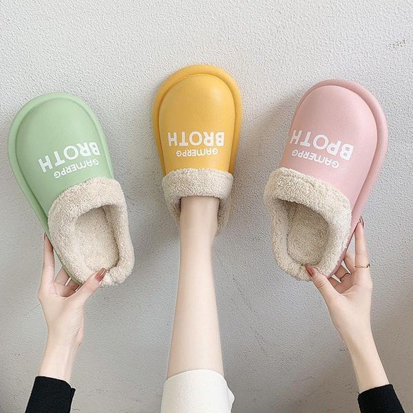 winter women's cute cartoon cotton shoes ladies waterproof home thickened warm plush slippers female indoor non-slip slides, Black 
winter women's cute cartoon cotton shoes ladies waterproof home thickened warm plush slippers female indoor non-slip slides, Black