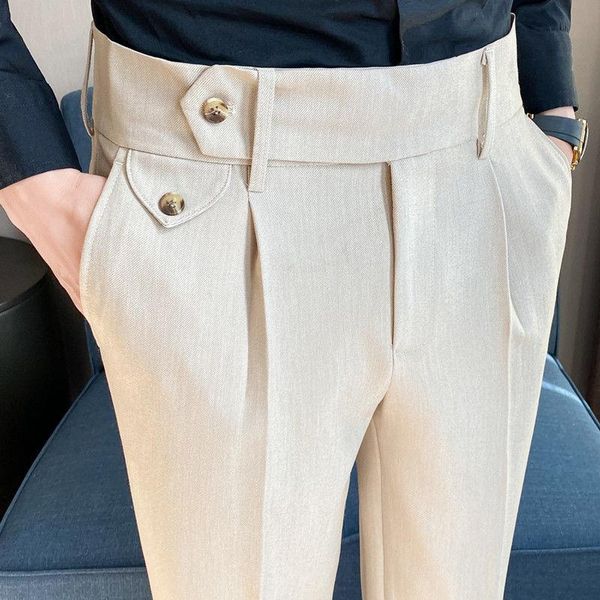 men's pants high waist solid color casual pant fashion trousers men apricot 2021 gentleman business suit, Black
men's pants high waist solid color casual pant fashion trousers men apricot 2021 gentleman business suit, Black