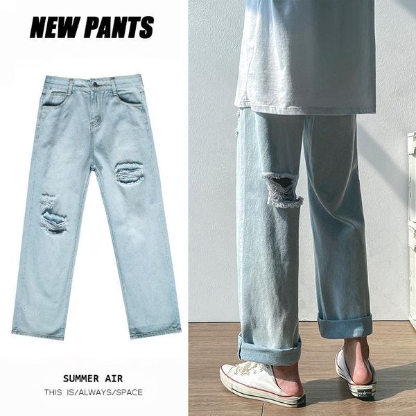 men's jeans ripped straight summer thin loose denim pants casual trousers blue four seasons hiphop streetwear
men's jeans ripped straight summer thin loose denim pants casual trousers blue four seasons hiphop streetwear