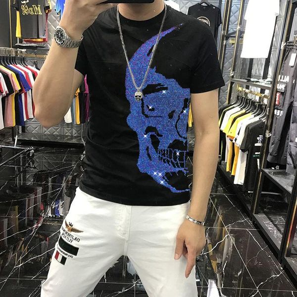 men's t-shirts summer t-shirt gradient color diamond skull short sleeve brand o-neck base plus size, White;black
men's t-shirts summer t-shirt gradient color diamond skull short sleeve brand o-neck base plus size, White;black