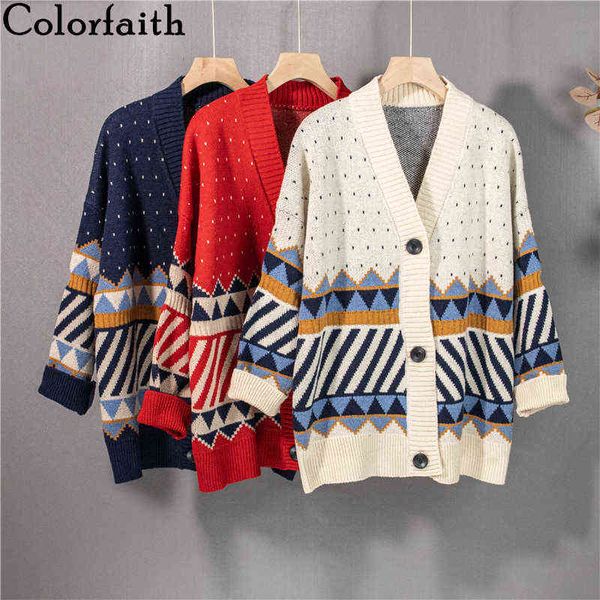 colorfaith women's autumn winter sweaters v-neck oversized elegant buttons cardigans checkered vintage swc1377jx 211117, White
colorfaith women's autumn winter sweaters v-neck oversized elegant buttons cardigans checkered vintage swc1377jx 211117, White