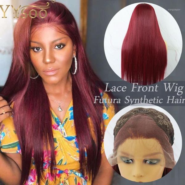 yysoo 13x4 long burgundy silky straight futura synthetic lace front wigs for women heat resistant fiber glueless wig1, Black
yysoo 13x4 long burgundy silky straight futura synthetic lace front wigs for women heat resistant fiber glueless wig1, Black