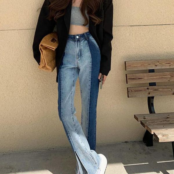 women's jeans shnsophi woman thin-waisted jeans enlargement vintage divide designer ladies pale contrast denim korean pants 64vc, Blue
women's jeans shnsophi woman thin-waisted jeans enlargement vintage divide designer ladies pale contrast denim korean pants 64vc, Blue