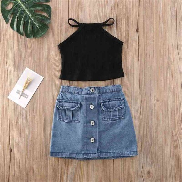summer toddler kids baby girl sleeveless shirt denim skirts outfits set 2pcs, White
summer toddler kids baby girl sleeveless shirt denim skirts outfits set 2pcs, White