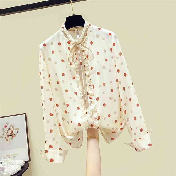 fashion women shirts autumn women's o neck bow long sleevese polka dot shirt female ladies blouses a3819 210519, White
fashion women shirts autumn women's o neck bow long sleevese polka dot shirt female ladies blouses a3819 210519, White