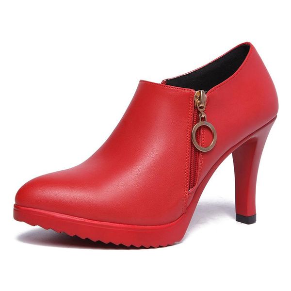 dress shoes fashion pointed single large size high heel stiletto red wedding model cheongsam show women, Black
dress shoes fashion pointed single large size high heel stiletto red wedding model cheongsam show women, Black