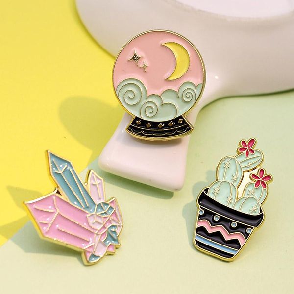 pins, brooches cactus succulent plants enamel brooch stars moon auspicious clouds glass ball lapel pin pink blue crystal badge gifts, Gray
pins, brooches cactus succulent plants enamel brooch stars moon auspicious clouds glass ball lapel pin pink blue crystal badge gifts, Gray