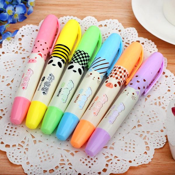 highlighters tz 6 pcs/set cute stationery south korea color fluorescent pen fragrance highlighter creative key marker students, Black;red
highlighters tz 6 pcs/set cute stationery south korea color fluorescent pen fragrance highlighter creative key marker students, Black;red