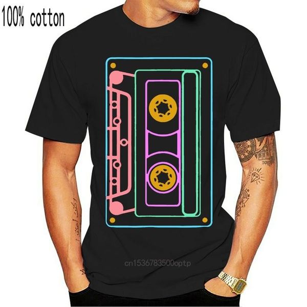 men's t-shirts brand men 80s retro neon sign vintage cassette t shirt fashion mens short sleeve, White;black
men's t-shirts brand men 80s retro neon sign vintage cassette t shirt fashion mens short sleeve, White;black